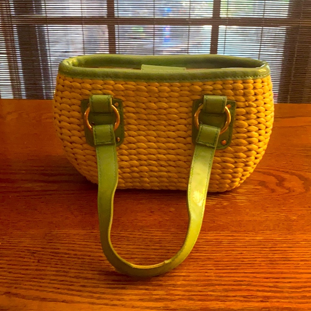 Liz Claiborne Aqua Blue Basket Shoulder Bag/Purse